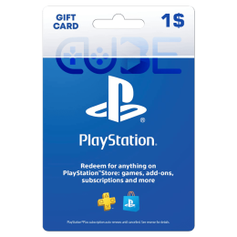 خرید گیفت کارت 1 دلاری پلی استیشن