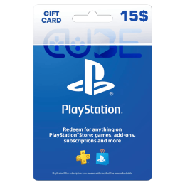 خرید گیفت کارت 15 دلاری پلی استیشن
