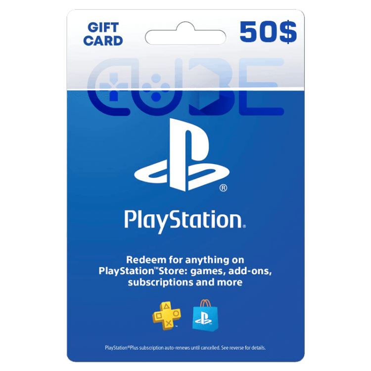 خرید گیفت کارت 50 دلاری پلی استیشن