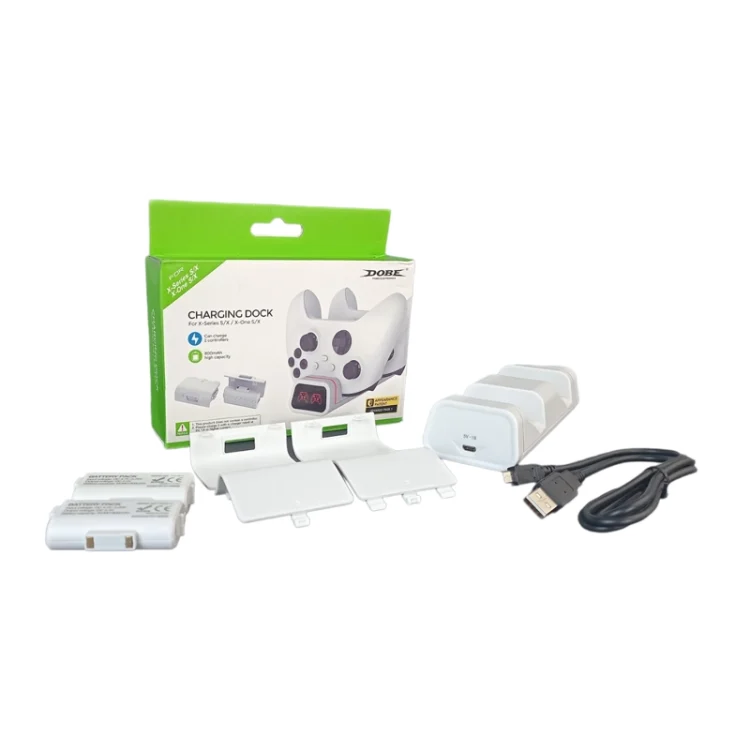 پایه شارژر سفید دوتایی چراغ دار دوبی ایکس باکس سری مدل - Image 2