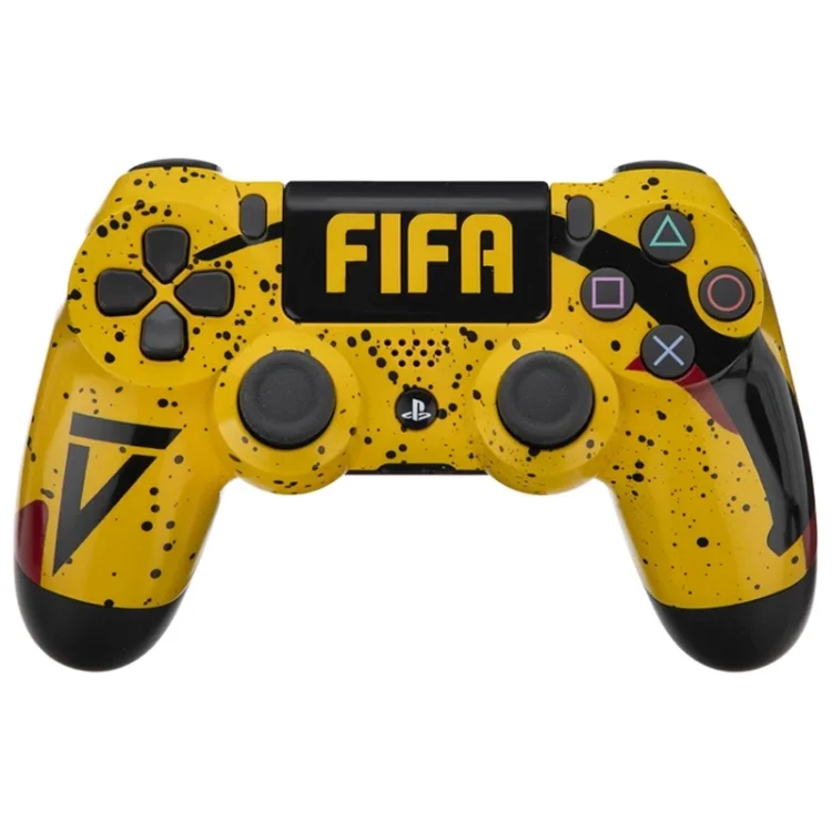 ps4 controller 4 کنترلر دوال شاک پلی استیشن 4 های کپی طرح فیفا زرد - Image 1