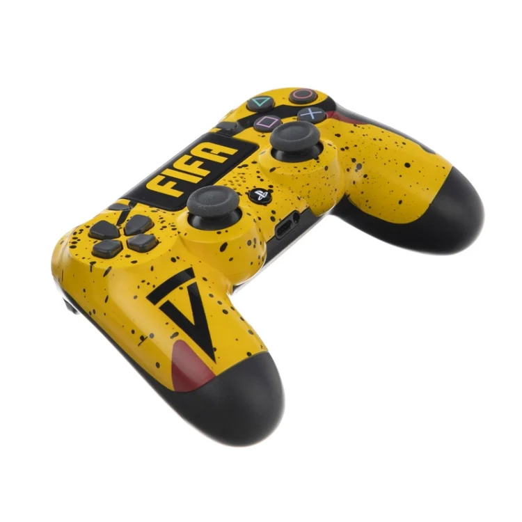 کنترلر دوال شاک پلی استیشن 4 های کپی طرح فیفا زرد - Image 3