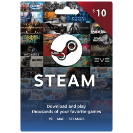 خرید گیفت کارت 10 دلاری استیم