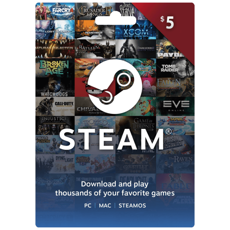 خرید گیفت کارت 5 دلاری استیم خرید گیفت کارت 5 دلاری استیم