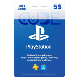 خرید گیفت کارت 5 دلاری پلی استیشن